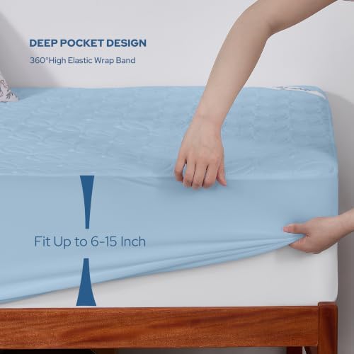 BEDLORE Waterproof Mattress Protector, Twin XL Size Mattress Pad - Image 4