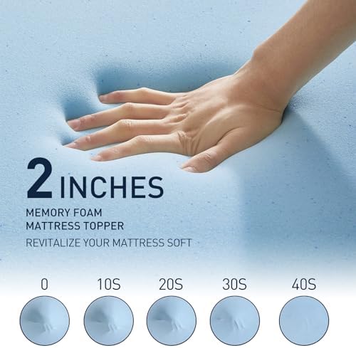 2 Inch Cooling Gel Memory Foam Mattress Topper King - Image 3