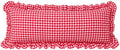 Gingham Lumbar Pillow Cover 36x14, Ruffle Trim, 1 Pack by Jilboo