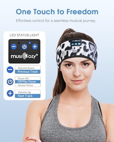 MUSICOZY Sleep Headphones Bluetooth Headband Headphones - Image 5