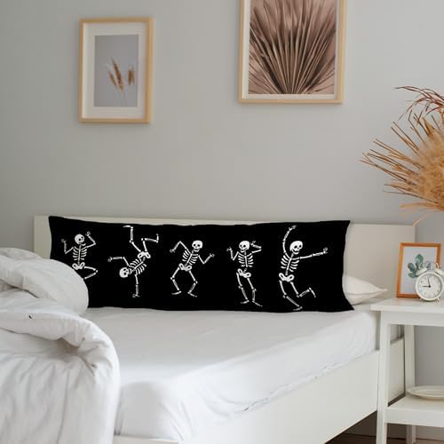 Dancing Skeleton Halloween Body Pillow Covers 20x54, Halloween Home Decor - Image 3