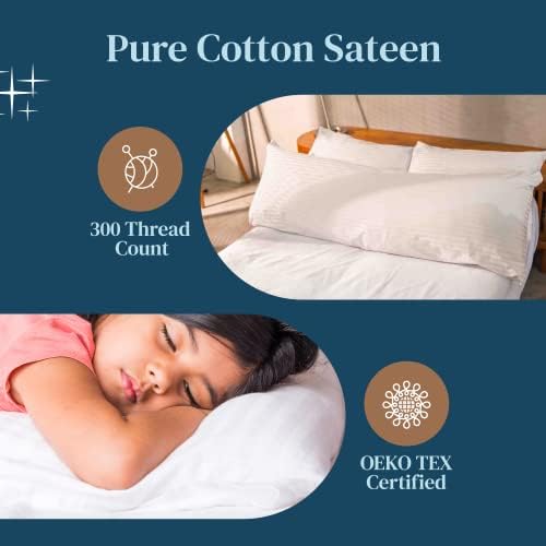 FeelAtHome 100% Cotton Waterproof Pillow Protectors, 20x26 Standard 2 Pack - Image 3