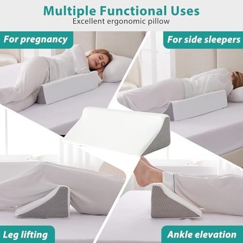 Bedluxe Wedge Pillow for Side Sleeping, Comfort Foam Back Pillow for Side - Image 3