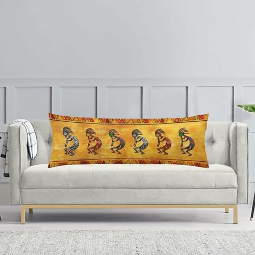 Rustic Southwestern Body Pillow Cover Southwest Native American Kokopelli - Image 4