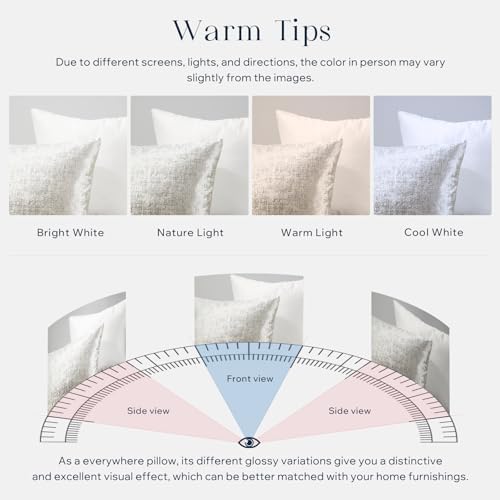 Phantoscope Pack of 2 Sparkling Velvet Decorative, Solid Square Cushion Cover - Image 6