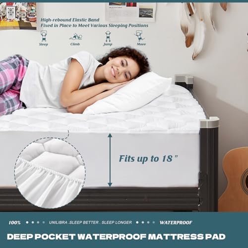 UNILIBRA Twin XL Mattress Protector Waterproof, Deep Pocket Mattress Pad Cover - Image 5
