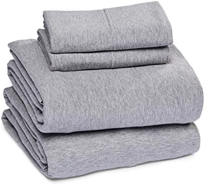 Amazon Basics 4 Piece Bed Sheets Set, 100% Cotton Jersey, Includes Super Soft - Image 2