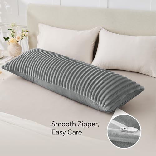 BEDELITE Fluffy Striped Body Pillow Cover - Image 4