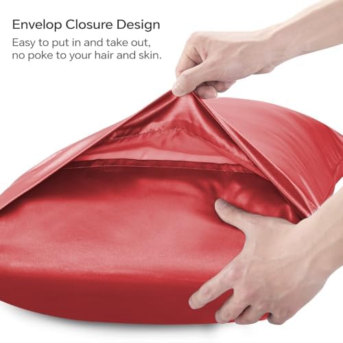 BEDELITE Satin Body Pillow Cover, 20x54 Inch, Baked Apple - Image 4