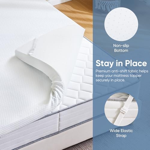 DUMOS 4 Inch Full Memory Foam Mattress Topper Pad - Image 6
