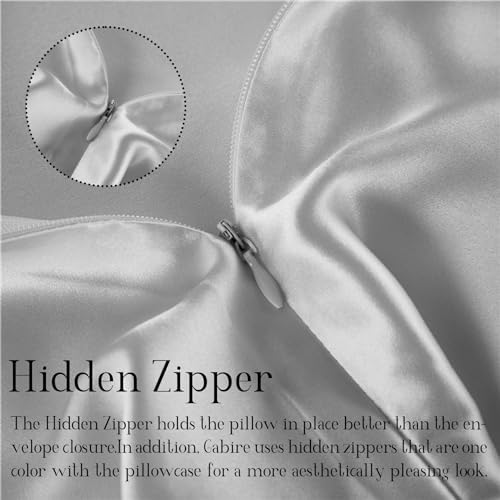 Gabire Mulberry Silk Pillowcases Set of 2, Both Sides Real Silk Pillow Covers - Image 4