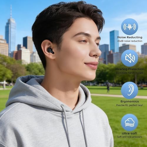 Soft Silicone Ear Plugs for Noise Reduction, Reusable Sleep Earplugs - Image 2