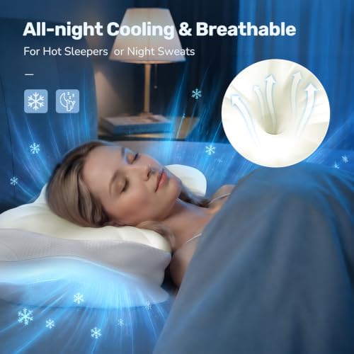 Sweetcrispy Ergonomic Cervical Neck Pillow, Memory Foam, Contour Pillow - Image 4