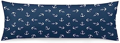 Anchor Body Pillow Cover, Retro Nautical Anchor, Home Gifts 20"x54" by TOKILIAR