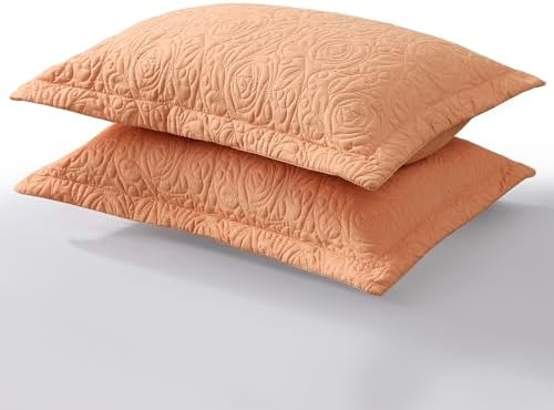 MarCielo 2-Piece Embroidered Pillow Shams, Decorative Microfiber Pillow Covers - Image 3