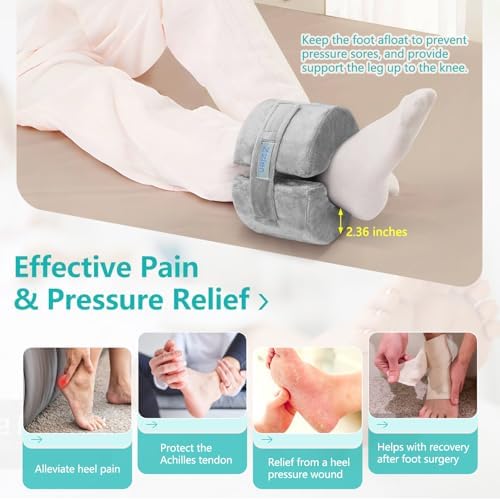 Zelen Foot Elevation Pillow Ankle Heel Elevator Wedge Foot Support Pillow - Image 2