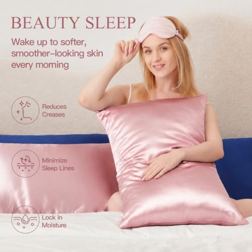 INSSL Silk Pillowcase for Women, Mulberry Silk Pillowcase for Hair and Skin and - Image 4