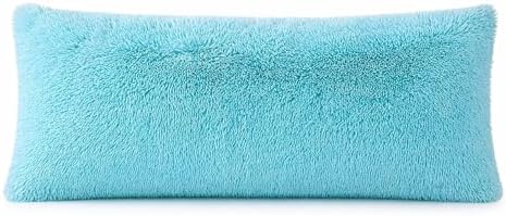 REAFORT Long Hair Faux Fur Body Pillow Cover 21"x54", Hidden Zipper - Image 2