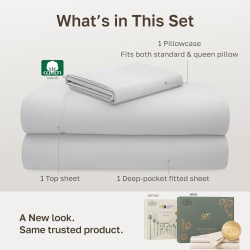 California Design Den 600 Thread Count Twin XL Sheets Cotton - Image 3
