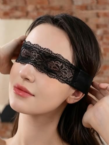 Mysterious Lace Masquerade Mask Sexy Blindfold Hollow Flower Lace Mask - Image 5