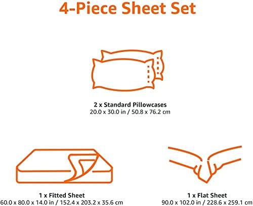 Amazon Basics Lightweight Super Soft Easy Care Breathable Microfiber 4 Piece - Image 6