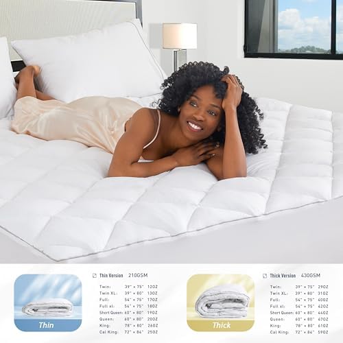 Sunflower Full XL Mattress Pad, Cotton Mattress Cover Protector - Image 7