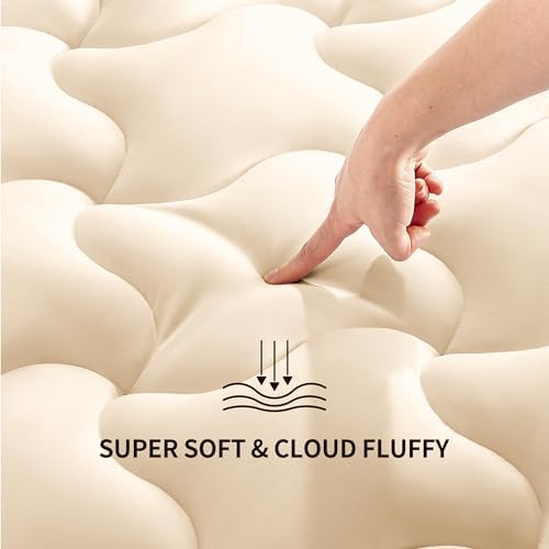 SLEEP ZONE Full Size Soft Mattress Pad, Quilted Fitted Mattress Cover - Image 3