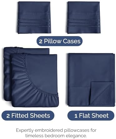 Split King Size 5 Piece Sheet Set - Image 2