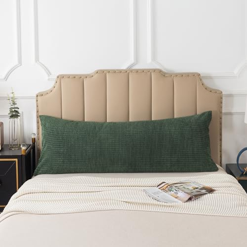 Pack of 1 Corduroy Soft Soild Body Pillow Covers Set Sofa Bedroom by KAIANG
