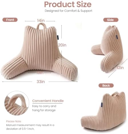 Reading Pillow for Sitting up in Bed, Adjustable Memory Foam Bed Rest Pillow - Image 2