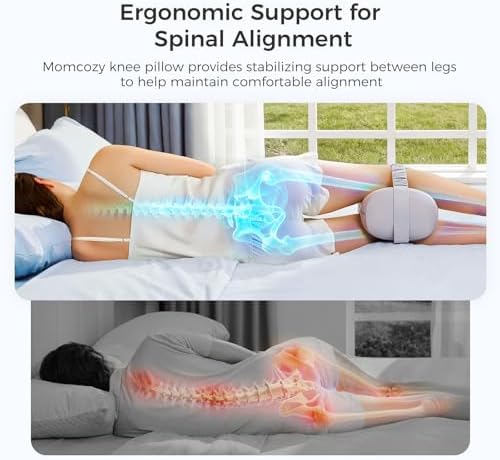 Momcozy Knee Pillow for Side Sleepers, Cooling Cover & Pinch-Free Design - Image 3