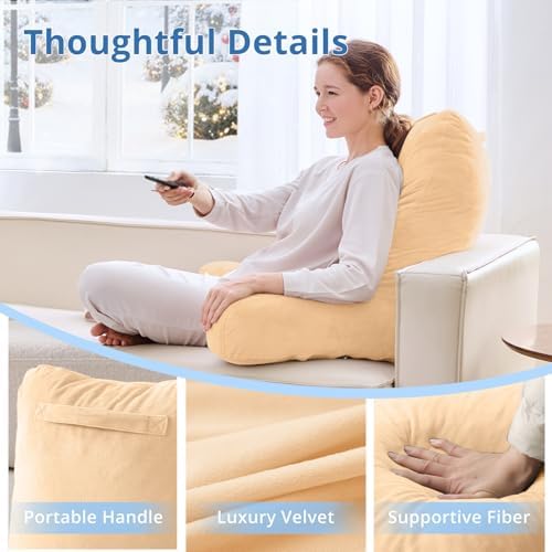 Sasttie Reading Pillow for Bed, Back Pillow for Sitting Up - Image 4