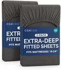 CGK Linens 2 Pack Extra Deep Full Fitted Sheets by CGKUnlimited