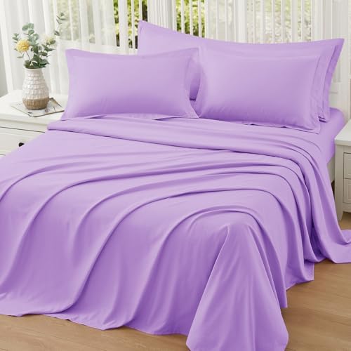 Homiest Light Purple Pillow Shams Body Size, 2-Inch Flange - Image 7