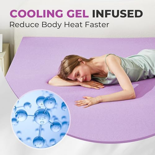 BDEUS 1.5 Inch Gel Memory Foam Mattress Topper Ventilated Soft Mattress Pad - Image 6