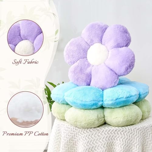 Kcvvcr Lavender Flower Pillow, Cute Decorative Flower Shaped Throw Pillow - Image 4