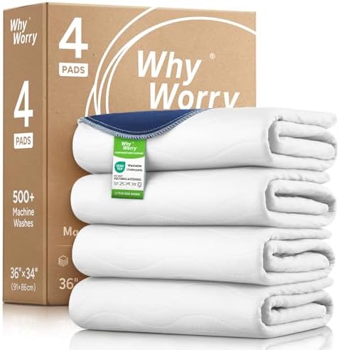 WhyWorry Washable Bed Pads for Adult Incontinence by WHYWORRY