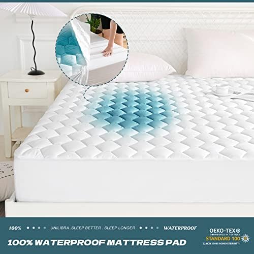 UNILIBRA Queen Mattress Protector Waterproof, Deep Pocket Mattress Pad Cover Up - Image 2