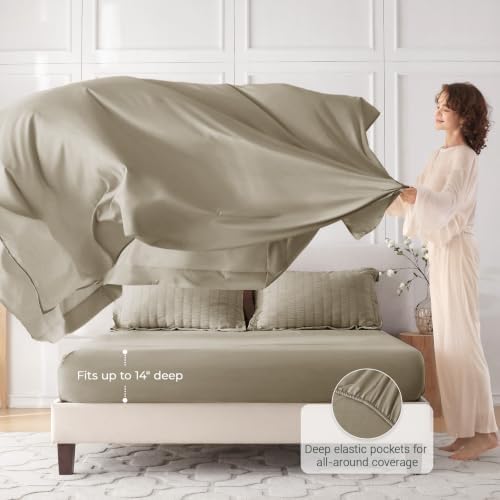 MUXHOMO 7 Pieces Oversized King Comforter Set, Seersucker Bed in a Bag - Image 3
