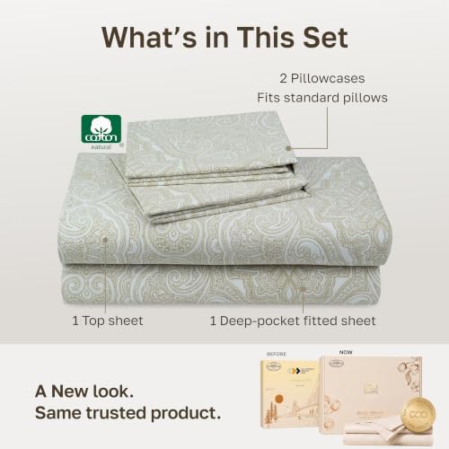 California Design Den Soft 100% Cotton Queen Size Sheets Deep Pocket - Image 3