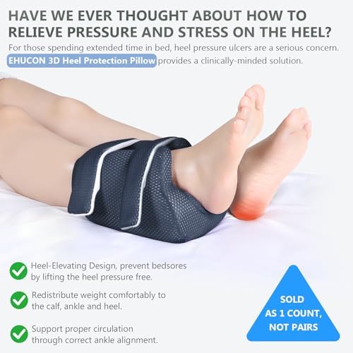 3D Heel Protectors for Pressure Sores, Ankle Elevation Pillow Foot Support - Image 2