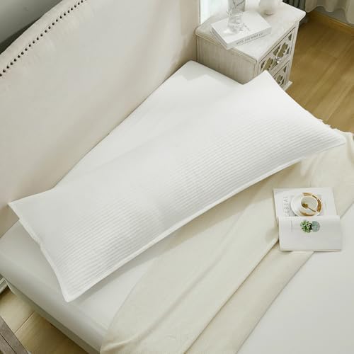 Quilted Body Pillow Cover, Striped Long Size 21"x54" Body Pillowcase 1PC Soft - Image 3