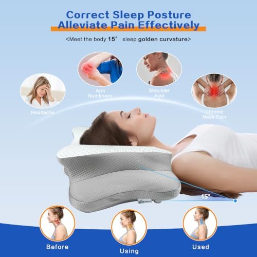 Pain Relief Cervical Pillow for Neck Support, Adjustable Ergonomic Pillow - Image 4