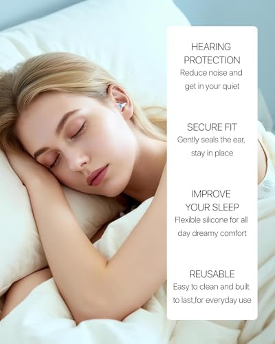 Ear Plugs for Sleeping, Comfy Reusable Earplugs for Sleep, Deep Focus, Noise - Image 2