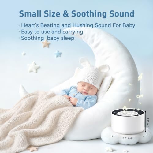 Small Sound Machine Portable White Noise Machine Baby Shushing Brown Noise - Image 5