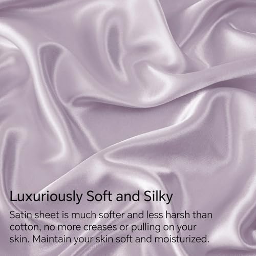 BEDELITE Satin Sheets Queen Size Bed Set, 4 Pieces - Image 3