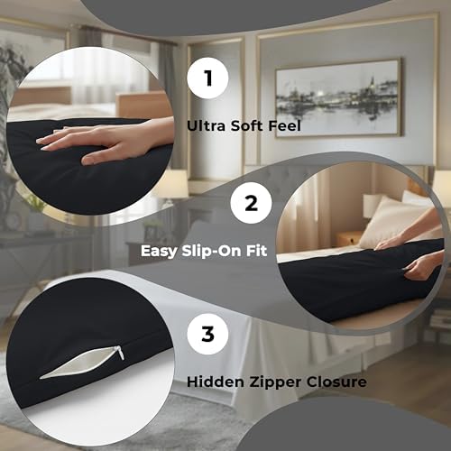 ROYALE LINENS Microfiber Body Pillow Cover - Image 5