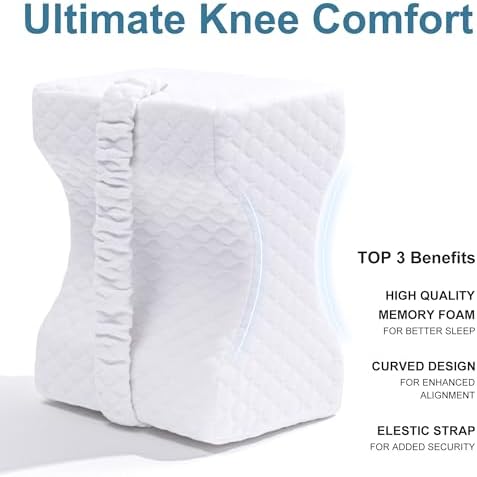 UJPFEO Knee Pillow for Side Sleepers, Memory Foam Leg Support Pillow for - Image 2