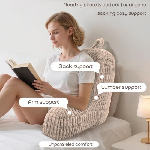 Reading Pillows for Bed Back Rest Pillow for Sitting up - Image 3