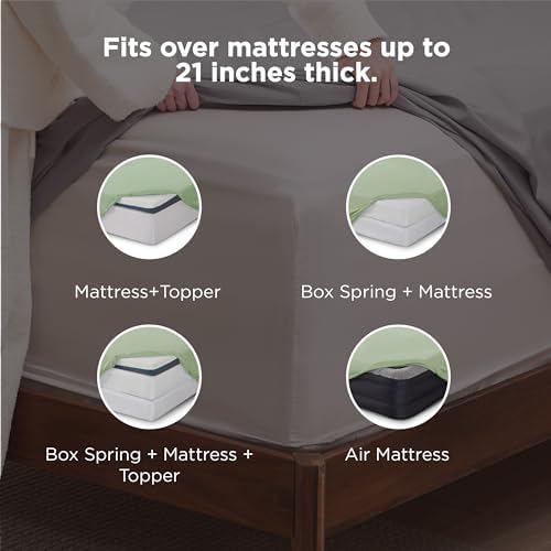 Bedsure Deep Pocket Twin Sheets Set - Image 2
